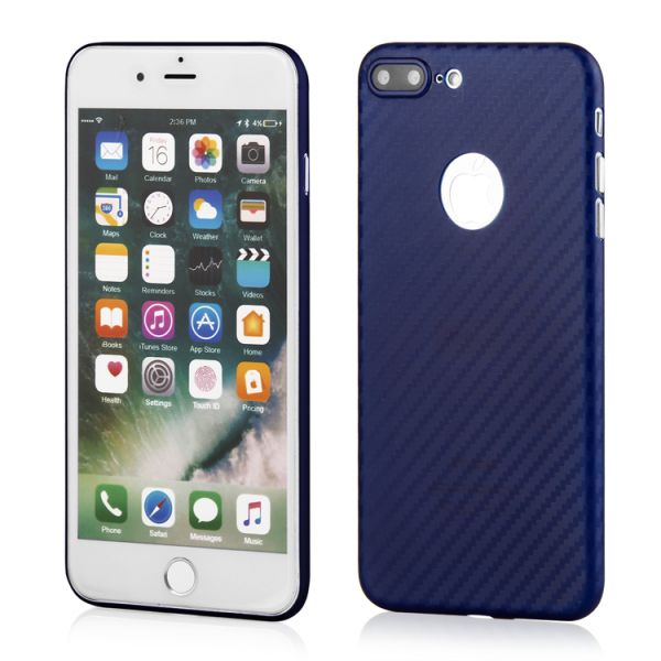 Schutzhülle "PC Carbonoptik" für iPhone 7/8 Plus blau